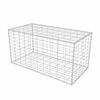 vidaXL Cesto gabi&atilde;o a&ccedil;o galvanizado 100x50x50 cm