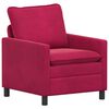 vidaXL Sof&aacute; Vinho Vermelho 76 x 81 x 87,5 cm Veludo
