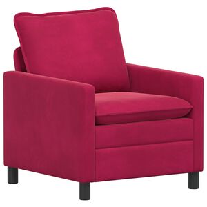 vidaXL Sof&aacute; Vinho Vermelho 76 x 81 x 87,5 cm Veludo