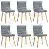 vidaXL Cadeiras de jantar 6 pcs tecido cinzento-claro