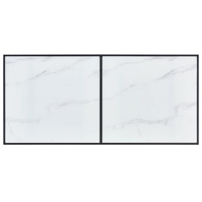 vidaXL Mesa de jantar 140x70x75 cm vidro temperado branco