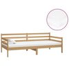 vidaXL Sof&aacute;-cama com colch&atilde;o 90x200 cm pinho maci&ccedil;o castanho mel