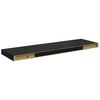 vidaXL Prateleiras parede suspensas 4 pcs 80x23,5x3,8cm MDF preto