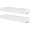 vidaXL Prateleiras de parede para livros/DVD MDF branco