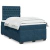 vidaXL Cama boxspring com colch&atilde;o 120x200 cm veludo azul
