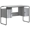 vidaXL Mesa com Armazenamento Sonoma cinzento 120 x 50,5 x 75,5 cm