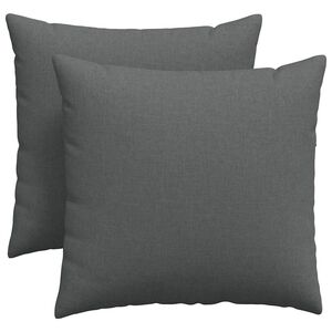 vidaXL Travesseiros de Sof&aacute; 2 pcs Cinza Escuro 45 x 45 cm tecido