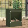 vidaXL Comedouro para Coelhos Verde Oliva 20 x 12,5 x 25 cm