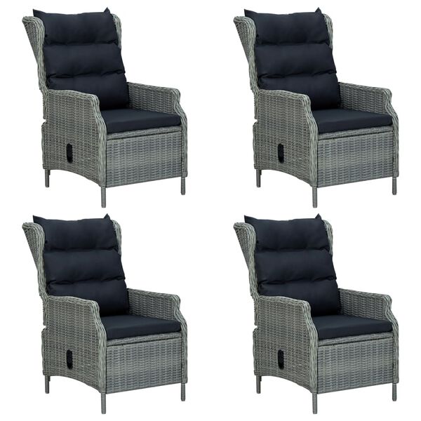 vidaXL 5 pcs conjunto de jantar para jardim cinzento-claro