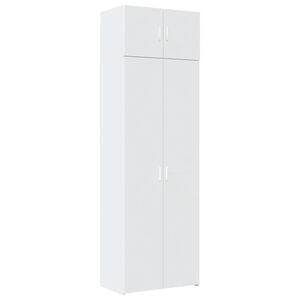 vidaXL Arm&aacute;rio de arruma&ccedil;&atilde;o 70x42,5x225 cm derivados de madeira branco