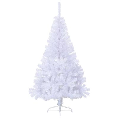 vidaXL Meia árvore de Natal artificial com suporte 150 cm PVC branco
