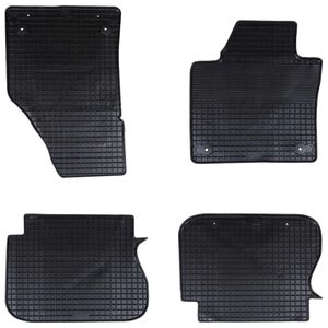 vidaXL Tapete de carro 4 pcs Preto Borracha
