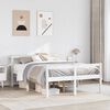 vidaXL Cama para idosos com cabeceira 150x200 cm pinho maci&ccedil;o branco