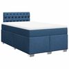 vidaXL Cama boxspring com colch&atilde;o 120x190 cm tecido azul