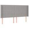 vidaXL Cama box spring c/ colch&atilde;o e LED 160x200 cm tecido cinza-claro