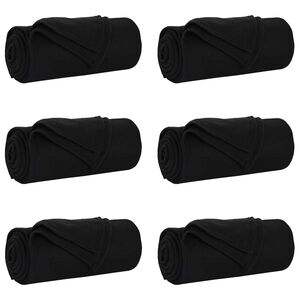 vidaXL Cobertores de Sof&aacute; 6 unid. Preto 240 x 220 cm 4.28 kg L&atilde;