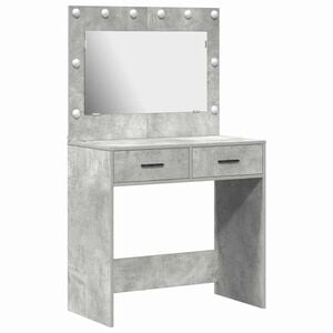 vidaXL Mesa de Maquiagem Cinzento cimento 78.5 x 41 x 135 cm