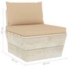 vidaXL 5 pcs conjunto lounge de paletes + almofad&otilde;es madeira de abeto