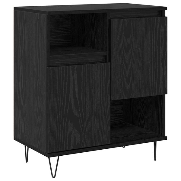 vidaXL Buffet Carvalho Preto 60 x 35 x 70 cm