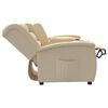 vidaXL Sof&aacute; reclin&aacute;vel 2 lugares c/ suportes copos tecido cor creme