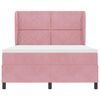 vidaXL Cama Box com colch&atilde;o com cabeceira Rosa 200 x 160 cm Veludo