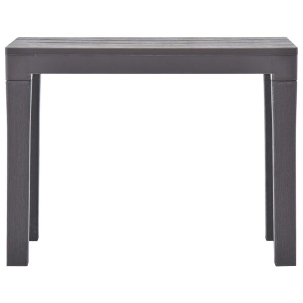 vidaXL Bancos de jardim 2 pcs plástico mocca