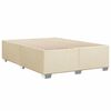 vidaXL Cama com molas/colch&atilde;o 160x200 cm tecido cor creme