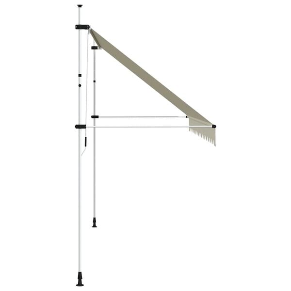 vidaXL Toldo retr&aacute;til manual 400 cm creme