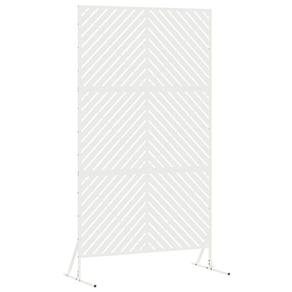 vidaXL Protetor de Privacidade Branco 100 x 50 x 180 cm A&ccedil;o