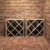 vidaXL Escorredor de Vinho 2 pcs Natural 62 x 25 x 62 cm