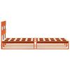 vidaXL Cama sem colch&atilde;o 90x200 cm pinho maci&ccedil;o castanho-mel