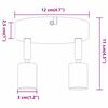 vidaXL Foco de teto com holofotes N&iacute;quel 12 x 8 cm A&ccedil;o