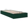 vidaXL Ottoman Bed Frame Sem Colch&atilde;o Verde Escuro 100x200 cm Veludo