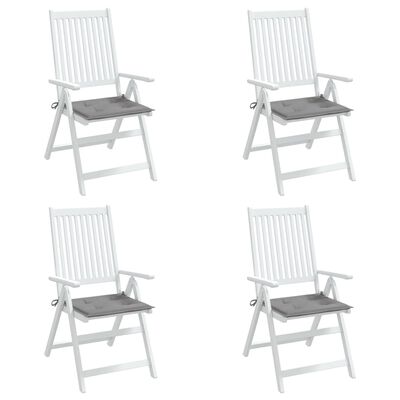 vidaXL Almofadões p/ cadeiras de jardim 4 pcs tecido oxford cinza