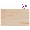 vidaXL Tampos de mesa retangulares 3 pcs 80x47x1,7 cm pinho maci&ccedil;o