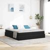 vidaXL Cama com arruma&ccedil;&atilde;o e colch&atilde;o Preto 180 x 200 cm Veludo