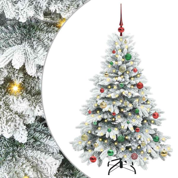 vidaXL &Aacute;rvore de Natal Artificial com 150 LEDs Branco 150 cm PE e PVC