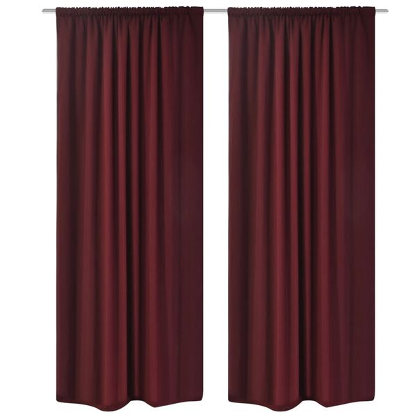 vidaXL Cortinas blackout 2 pcs camada dupla 140 x 245 cm bord&ocirc;