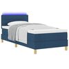 vidaXL Cama Box Spring LED com colch&atilde;o Azul 100 x 200 cm tecido