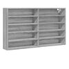 vidaXL Arm&aacute;rio vitrine 100x15x58 cm derivados de madeira cinza sonoma