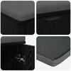 vidaXL Banco de Hall com almofada Carvalho Preto 80 x 46 x 46 cm