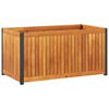 vidaXL Vaso/floreira de jardim 85x45x44 cm ac&aacute;cia maci&ccedil;a e a&ccedil;o