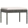 vidaXL 6 pcs conjunto lounge de jardim c/ almofad&otilde;es vime PE cinzento