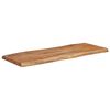 vidaXL Tampo de mesa retangular borda viva 90x40x2,5 cm ac&aacute;cia maci&ccedil;a