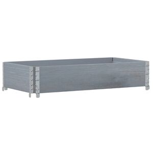 vidaXL Vaso/floreira de jardim 100x50 cm madeira pinho maci&ccedil;a cinzento