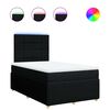 vidaXL Cama boxspring com colch&atilde;o 120x190 cm tecido preto