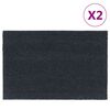 vidaXL Tapetes porta 2 pcs 40x60 cm fibra coco tufada cinzento escuro