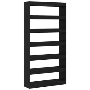 vidaXL Gabinete de Livros 6 n&iacute;veis 100 x 30 x 198 cm Carvalho Preto