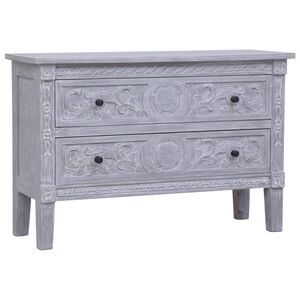 vidaXL Aparador com 2 gavetas 90x30x60 cm madeira de mogno maci&ccedil;a