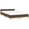 vidaXL Estrutura de cama sem colch&atilde;o 120x190cm castanho escuro